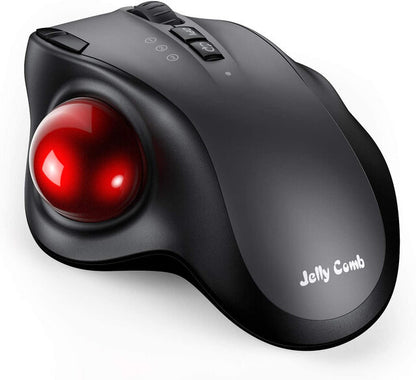 Bluetooth Trackball Mouse 3-Device Connection Ergonomic Wireless Mouse